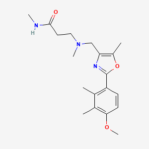 molecular formula C19H27N3O3 B5365461 N~3~-{[2-(4-methoxy-2,3-dimethylphenyl)-5-methyl-1,3-oxazol-4-yl]methyl}-N~1~,N~3~-dimethyl-beta-alaninamide 
