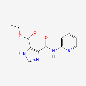 molecular formula C12H12N4O3 B5365613 ethyl 4-[(2-pyridinylamino)carbonyl]-1H-imidazole-5-carboxylate 
