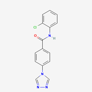molecular formula C15H11ClN4O B5365627 N-(2-chlorophenyl)-4-(1,2,4-triazol-4-yl)benzamide 