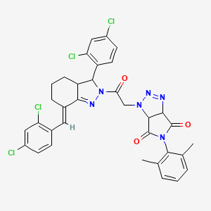 molecular formula C34H28Cl4N6O3 B5365651 dione 