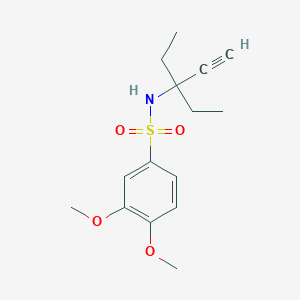 molecular formula C15H21NO4S B5365697 N-(3-ETHYL-1-PENTYN-3-YL)-3,4-DIMETHOXYBENZENESULFONAMIDE 