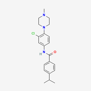 molecular formula C21H26ClN3O B5365704 N-[3-chloro-4-(4-methylpiperazin-1-yl)phenyl]-4-propan-2-ylbenzamide 