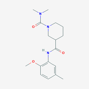 molecular formula C17H25N3O3 B5365745 N~3~-(2-methoxy-5-methylphenyl)-N~1~,N~1~-dimethylpiperidine-1,3-dicarboxamide 