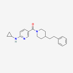 molecular formula C22H27N3O B5365772 N-cyclopropyl-5-{[4-(2-phenylethyl)piperidin-1-yl]carbonyl}pyridin-2-amine 