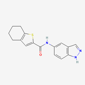 molecular formula C16H15N3OS B5365808 N-(1H-indazol-5-yl)-4,5,6,7-tetrahydro-1-benzothiophene-2-carboxamide 