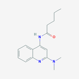 molecular formula C16H21N3O B5365845 N-[2-(dimethylamino)quinolin-4-yl]pentanamide 
