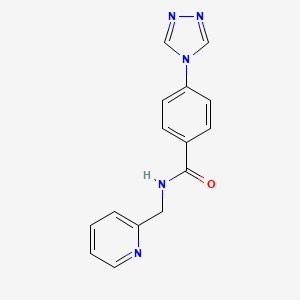 molecular formula C15H13N5O B5365877 N-(2-pyridinylmethyl)-4-(4H-1,2,4-triazol-4-yl)benzamide 