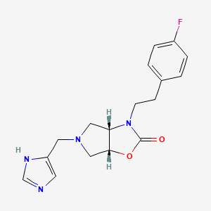 molecular formula C17H19FN4O2 B5365886 (3aS*,6aR*)-3-[2-(4-fluorophenyl)ethyl]-5-(1H-imidazol-4-ylmethyl)hexahydro-2H-pyrrolo[3,4-d][1,3]oxazol-2-one 