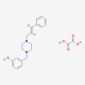 molecular formula C22H26N2O5 B5365914 oxalic acid;3-[[4-[(E)-3-phenylprop-2-enyl]piperazin-1-yl]methyl]phenol 