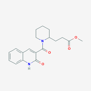 molecular formula C19H22N2O4 B5365922 methyl 3-{1-[(2-oxo-1,2-dihydroquinolin-3-yl)carbonyl]piperidin-2-yl}propanoate 