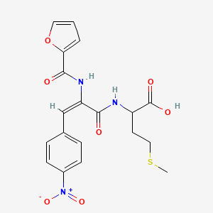 molecular formula C19H19N3O7S B5366131 2-[[(E)-2-(furan-2-carbonylamino)-3-(4-nitrophenyl)prop-2-enoyl]amino]-4-methylsulfanylbutanoic acid 