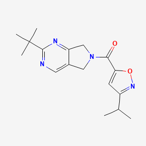 molecular formula C17H22N4O2 B5366195 2-tert-butyl-6-[(3-isopropylisoxazol-5-yl)carbonyl]-6,7-dihydro-5H-pyrrolo[3,4-d]pyrimidine 