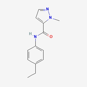 molecular formula C13H15N3O B5366217 N-(4-ethylphenyl)-1-methyl-1H-pyrazole-5-carboxamide 