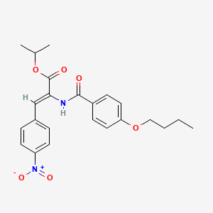 molecular formula C23H26N2O6 B5366290 propan-2-yl (Z)-2-[(4-butoxybenzoyl)amino]-3-(4-nitrophenyl)prop-2-enoate 
