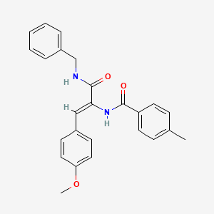 molecular formula C25H24N2O3 B5366324 N-[(Z)-3-(benzylamino)-1-(4-methoxyphenyl)-3-oxoprop-1-en-2-yl]-4-methylbenzamide 