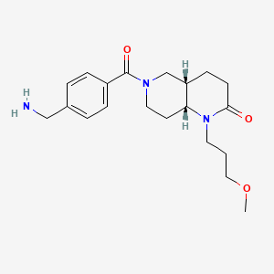molecular formula C20H29N3O3 B5366441 rel-(4aS,8aR)-6-[4-(aminomethyl)benzoyl]-1-(3-methoxypropyl)octahydro-1,6-naphthyridin-2(1H)-one hydrochloride 