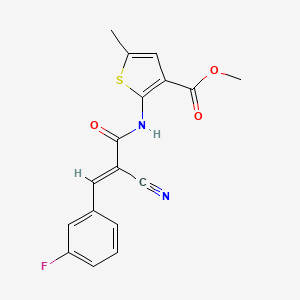 molecular formula C17H13FN2O3S B5366443 methyl 2-{[2-cyano-3-(3-fluorophenyl)acryloyl]amino}-5-methyl-3-thiophenecarboxylate 
