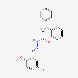 molecular formula C24H21BrN2O2 B5366449 N'-(5-bromo-2-methoxybenzylidene)-2,2-diphenylcyclopropanecarbohydrazide 