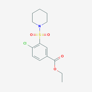 molecular formula C14H18ClNO4S B5366670 Ethyl 4-chloro-3-piperidin-1-ylsulfonylbenzoate 