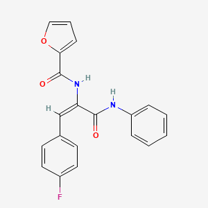 molecular formula C20H15FN2O3 B5367023 N-[1-(anilinocarbonyl)-2-(4-fluorophenyl)vinyl]-2-furamide 