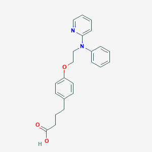 molecular formula C23H24N2O3 B536847 4-{4-[2-(Phenyl-2-pyridinylamino)ethoxy]phenyl}butyric Acid CAS No. 1079821-35-4
