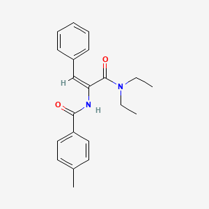 molecular formula C21H24N2O2 B5369539 N-[(E)-3-(diethylamino)-3-oxo-1-phenylprop-1-en-2-yl]-4-methylbenzamide 