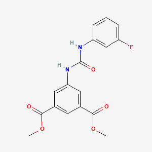 molecular formula C17H15FN2O5 B5369815 DIMETHYL 5-{[(3-FLUOROANILINO)CARBONYL]AMINO}ISOPHTHALATE 