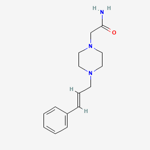 molecular formula C15H21N3O B5369822 2-{4-[(E)-3-PHENYL-2-PROPENYL]PIPERAZINO}ACETAMIDE 