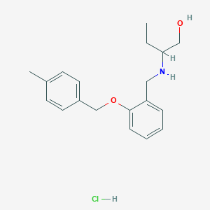 molecular formula C19H26ClNO2 B5369936 2-[[2-[(4-Methylphenyl)methoxy]phenyl]methylamino]butan-1-ol;hydrochloride 