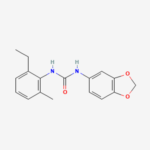 molecular formula C17H18N2O3 B5370010 N-(1,3-BENZODIOXOL-5-YL)-N'-(2-ETHYL-6-METHYLPHENYL)UREA 