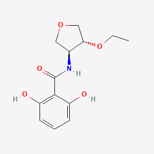 molecular formula C13H17NO5 B5370116 N-[(3S,4R)-4-ethoxyoxolan-3-yl]-2,6-dihydroxybenzamide 