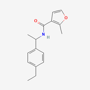 molecular formula C16H19NO2 B5370147 N-[1-(4-ethylphenyl)ethyl]-2-methylfuran-3-carboxamide 