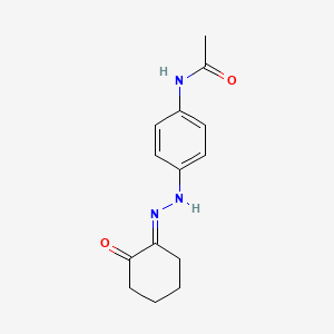 molecular formula C14H17N3O2 B5370239 N-[4-[(2E)-2-(2-oxocyclohexylidene)hydrazinyl]phenyl]acetamide 