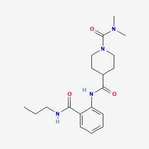 molecular formula C19H28N4O3 B5370242 N1,N1-DIMETHYL-N4-[2-(PROPYLCARBAMOYL)PHENYL]PIPERIDINE-1,4-DICARBOXAMIDE 
