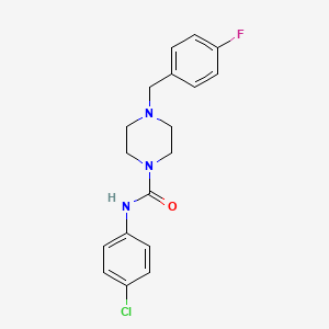 molecular formula C18H19ClFN3O B5370439 N-(4-chlorophenyl)-4-[(4-fluorophenyl)methyl]piperazine-1-carboxamide 