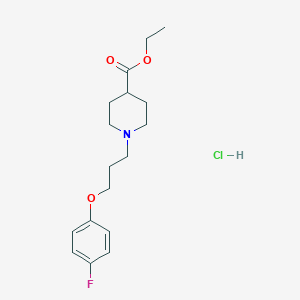 molecular formula C17H25ClFNO3 B5370513 Ethyl 1-[3-(4-fluorophenoxy)propyl]piperidine-4-carboxylate;hydrochloride 
