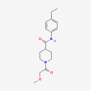molecular formula C17H24N2O3 B5370603 N-(4-ethylphenyl)-1-(methoxyacetyl)piperidine-4-carboxamide 