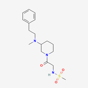 molecular formula C17H27N3O3S B5370680 N-[2-[3-[methyl(2-phenylethyl)amino]piperidin-1-yl]-2-oxoethyl]methanesulfonamide 