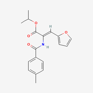 molecular formula C18H19NO4 B5370807 propan-2-yl (Z)-3-(furan-2-yl)-2-[(4-methylbenzoyl)amino]prop-2-enoate 