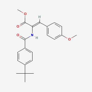 molecular formula C22H25NO4 B5371107 methyl (Z)-2-[(4-tert-butylbenzoyl)amino]-3-(4-methoxyphenyl)prop-2-enoate 