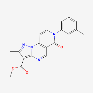 molecular formula C20H18N4O3 B5371167 methyl 7-(2,3-dimethylphenyl)-2-methyl-6-oxo-6,7-dihydropyrazolo[1,5-a]pyrido[3,4-e]pyrimidine-3-carboxylate 