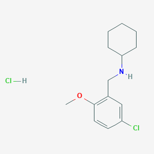 molecular formula C14H21Cl2NO B5371477 N-[(5-chloro-2-methoxyphenyl)methyl]cyclohexanamine;hydrochloride 