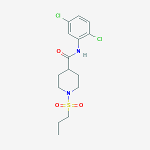 molecular formula C15H20Cl2N2O3S B5371715 N-(2,5-dichlorophenyl)-1-propylsulfonylpiperidine-4-carboxamide 