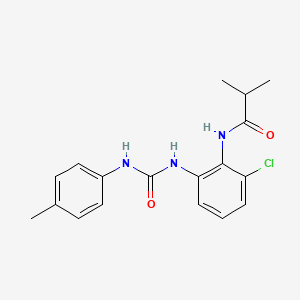 molecular formula C18H20ClN3O2 B5372088 N-[2-chloro-6-[(4-methylphenyl)carbamoylamino]phenyl]-2-methylpropanamide 