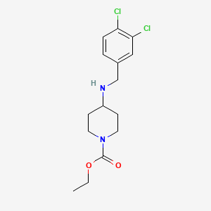molecular formula C15H20Cl2N2O2 B5372195 Ethyl 4-[(3,4-dichlorophenyl)methylamino]piperidine-1-carboxylate 
