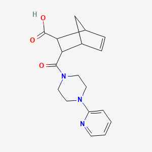 molecular formula C18H21N3O3 B5372272 3-(4-Pyridin-2-ylpiperazine-1-carbonyl)bicyclo[2.2.1]hept-5-ene-2-carboxylic acid 