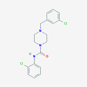 molecular formula C18H19Cl2N3O B5372315 N-(2-chlorophenyl)-4-[(3-chlorophenyl)methyl]piperazine-1-carboxamide 