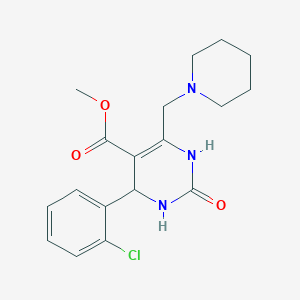 molecular formula C18H22ClN3O3 B5372395 Methyl 4-(2-chlorophenyl)-2-oxo-6-(piperidin-1-ylmethyl)-1,2,3,4-tetrahydropyrimidine-5-carboxylate 
