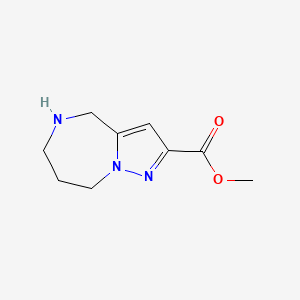 molecular formula C9H13N3O2 B5372472 methyl 4H,5H,6H,7H,8H-pyrazolo[1,5-a][1,4]diazepine-2-carboxylate 