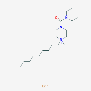 1-Decyl-4-(diethylcarbamoyl)-1-methylpiperazinium bromide